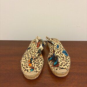 Kenzo Jungle Animal print sling back espadrilles